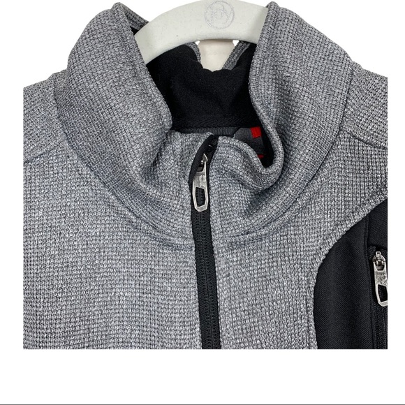 Spyder Raider Full-Zip Sweater Fleece Jacket Large Gray/Black - Picture 3 of 12